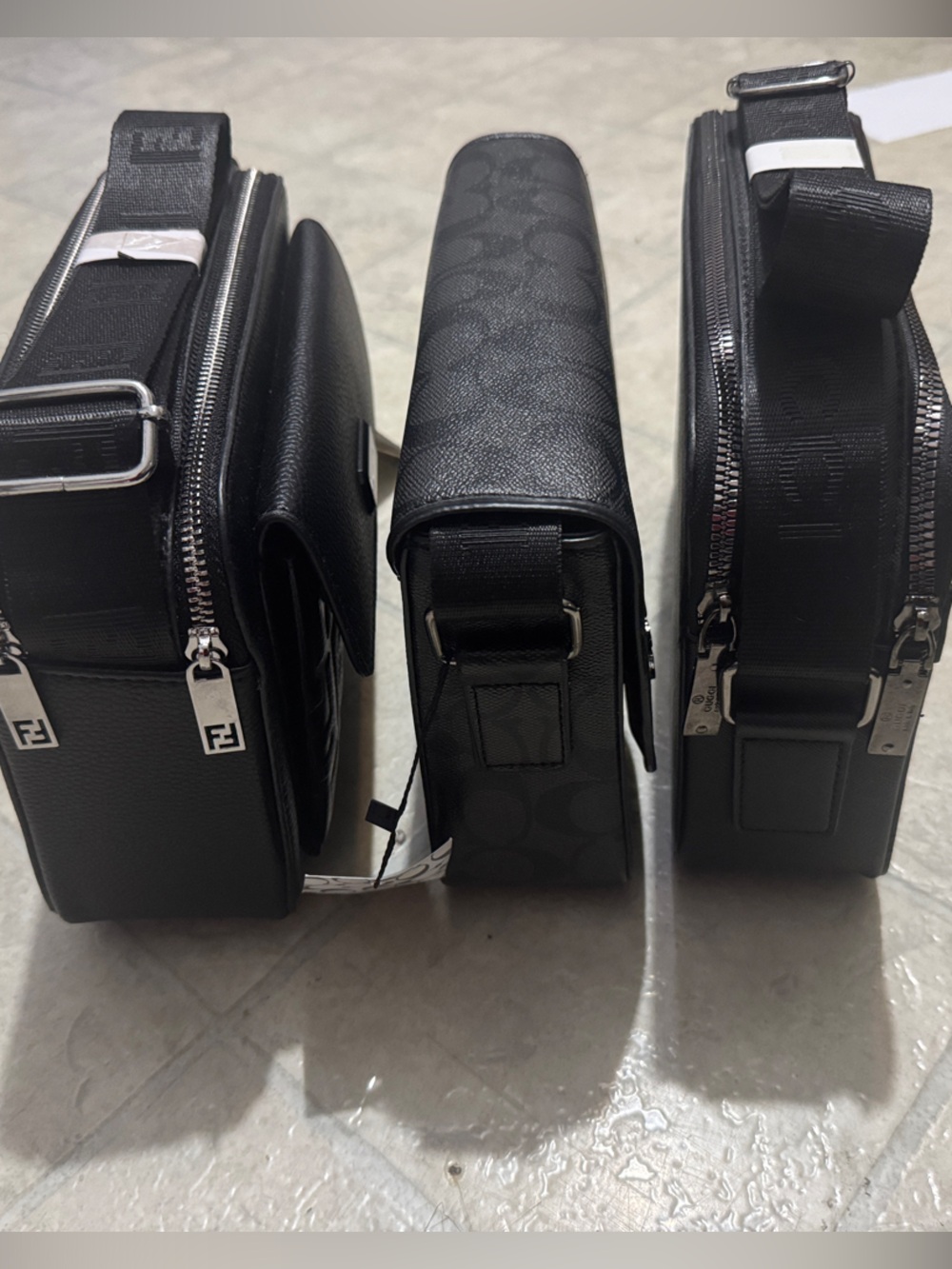 Men's Black Crossbody Bag - Designer Style